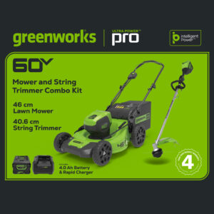 Greenworks 60V 46cm Lawnmower Bundle Kit – While Stocks Last product image