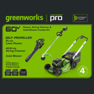Greenworks 60V 51cm Self-Propelled Lawnmower Ultimate Start Up Kit product image